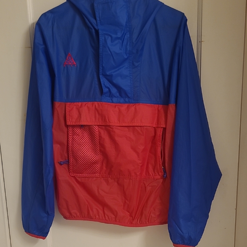 Nike ACG Blue and Pink / Coral "NRG" Windbreaker Pullover Anorak RARE